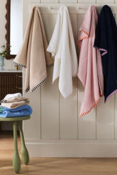 Sloane Stripe Trim Soft Cotton Towel Collection - thumbnail 6