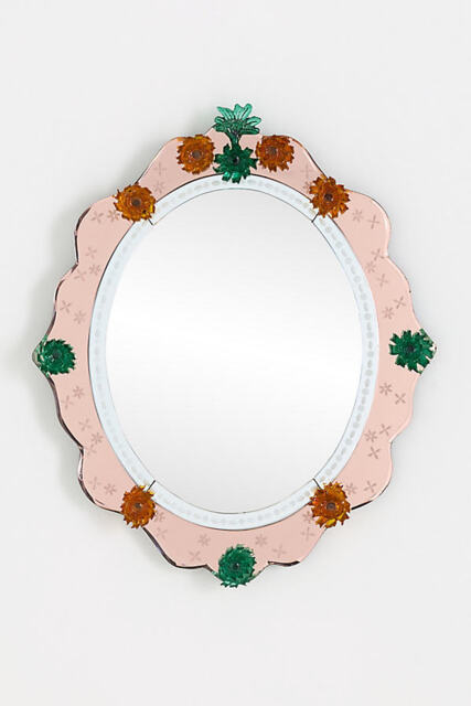 Philomena Venetian Floral Oval Wall Mirror - image 1