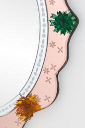 Philomena Venetian Floral Oval Wall Mirror - thumbnail 2