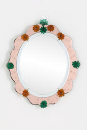 Philomena Venetian Floral Oval Wall Mirror