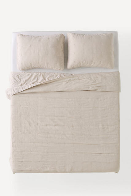 Linen Cotton Yarn Dyed Bedspread