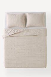 Linen Cotton Yarn Dyed Bedspread
