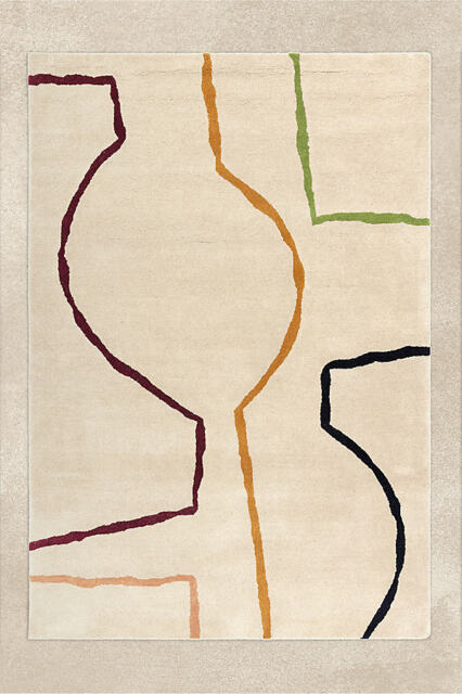 Reef Linear Hand-Tufted Wool Rug - image 1