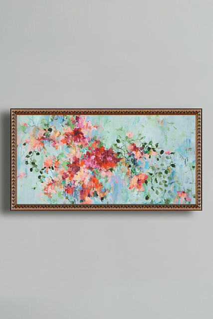 Arrangement in Crimson & Teal by Sonal Nathwani Wall Art - image 1