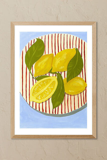 East End Prints When Life Gives You Leafy Lemons Framed Wall Art