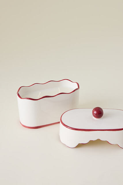 Paddywax Cherie French Linen & Orris Ceramic Candle with Lid - image 1