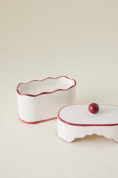 Paddywax Cherie French Linen & Orris Ceramic Candle with Lid - thumbnail 1
