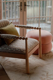 Pippa Block Print Accent Chair - thumbnail 2
