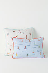 Alma Cotton Embroidered Beach Cushion