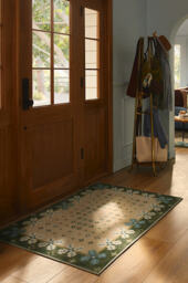 Ruggable Washable Scandi-Floral Clove Rug - thumbnail 1