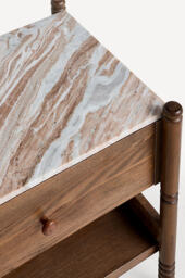 Amelia Marble Top Nightstand - thumbnail 4