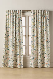 By Anthropologie Hattie Cotton Floral Printed Blackout Curtain - thumbnail 1