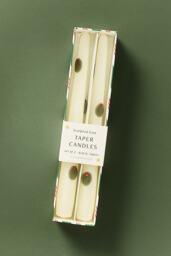 Holiday Pressed Bead Taper Candles, Set of 2 - thumbnail 1