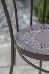 nkuku Jeavika Iron Outdoor Bistro Chair - thumbnail 2