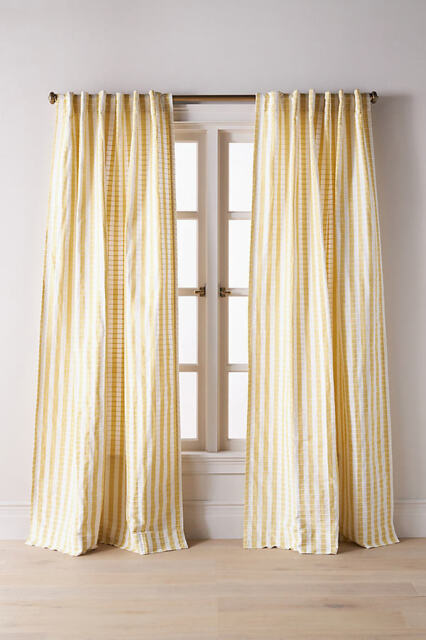 Costanza Woven Stripe Cotton Curtain - image 1