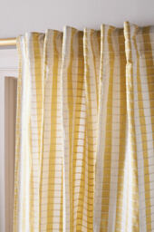 Costanza Woven Stripe Cotton Curtain - thumbnail 2