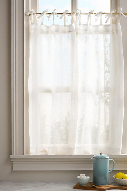 Lena Sheer Woven Café Curtains, Set of 2 - image 1