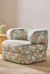 Emilia Floral Swivel Chair - thumbnail 1