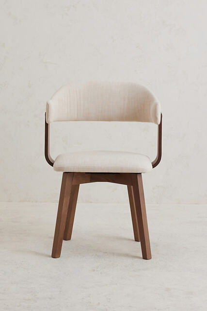 Brooke Cotton-Upholstered Beech Wood Dining Chair - image 1