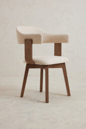 Brooke Cotton-Upholstered Beech Wood Dining Chair - thumbnail 5