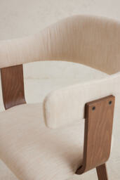 Brooke Cotton-Upholstered Beech Wood Dining Chair - thumbnail 7