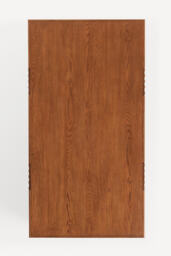 Omari Carved Oak Rectangle Coffee Table - thumbnail 5