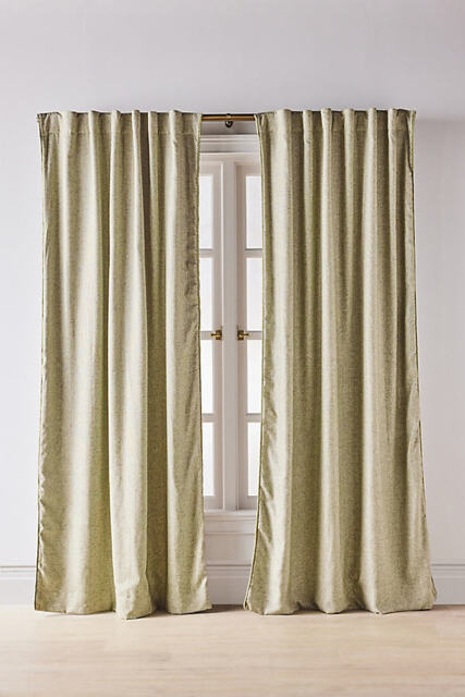 Rowen Woven Textured Ruched Piping Blackout Curtain - image 1