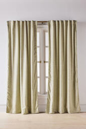 Rowen Woven Textured Ruched Piping Blackout Curtain - thumbnail 1
