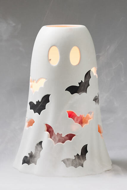 Ghost Ceramic Hurricane Candle Holder - image 1