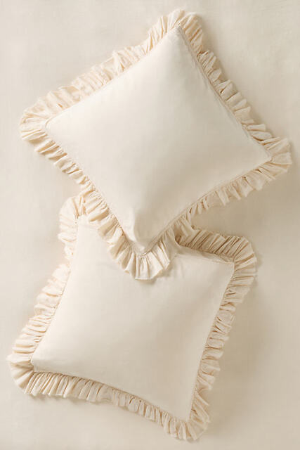 Cotton Spa Sateen Ruffled Cushion