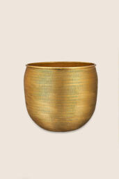 nkuku Tembesi Antique Brass Planter, Large - thumbnail 3