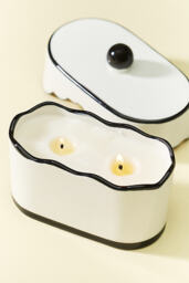 Paddywax Cherie Black Fig & Olive Ceramic Candle with Lid - thumbnail 3