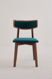 Amy Velvet-Upholstered Beech Wood Dining Chairs, Set of 2 - thumbnail 2