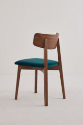 Amy Velvet-Upholstered Beech Wood Dining Chairs, Set of 2 - thumbnail 3