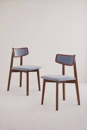 Amy Velvet-Upholstered Beech Wood Dining Chairs, Set of 2 - thumbnail 2