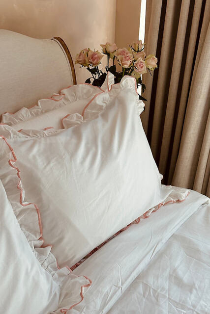 Sukun Provence Dusty Pink Cotton Sateen Pillowcase, Set of 2 - image 1