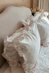 Sukun Provence Dusty Pink Cotton Sateen Pillowcase, Set of 2 - thumbnail 3