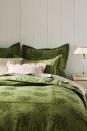 Nadia Cotton Solid Floral Embellished Duvet Cover