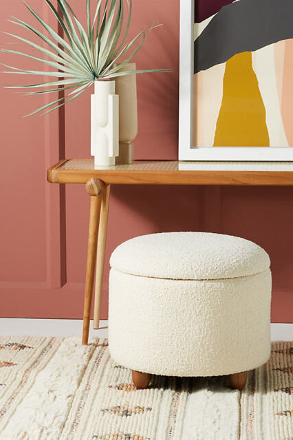Boucle Louise Storage Ottoman - image 1