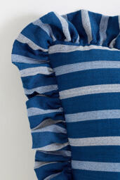 Maeve Helana Woven Stripe Ruffle Cushion - thumbnail 4