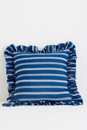Maeve Helana Woven Stripe Ruffle Cushion - thumbnail 1
