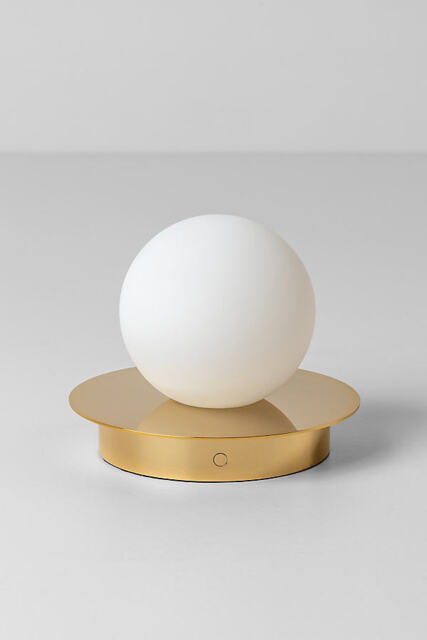 houseof Brass Opal Disk Rechargeable Table Lamp - image 1