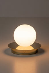 houseof Brass Opal Disk Rechargeable Table Lamp - thumbnail 2