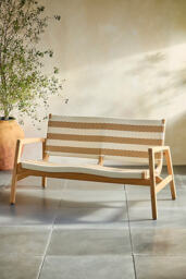 Terrain Coastline Wicker + Teak Two Seat Sofa - thumbnail 2