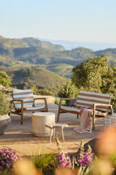 Terrain Coastline Wicker + Teak Two Seat Sofa - thumbnail 1