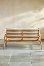 Terrain Coastline Wicker + Teak Two Seat Sofa - thumbnail 5
