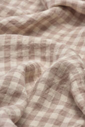 Piglet In Bed Mushroom Gingham Linen Pillowcase, Set of 2 - thumbnail 2