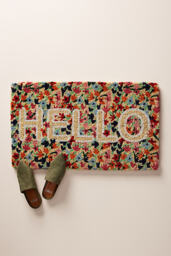 Floral Greeting Doormat