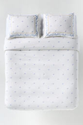 Ophelia Cotton Printed Lace Trim Floral Duvet Cover - thumbnail 3