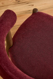 Elsa Chenille Weave-Upholstered Beech Wood Dining Chair - thumbnail 3